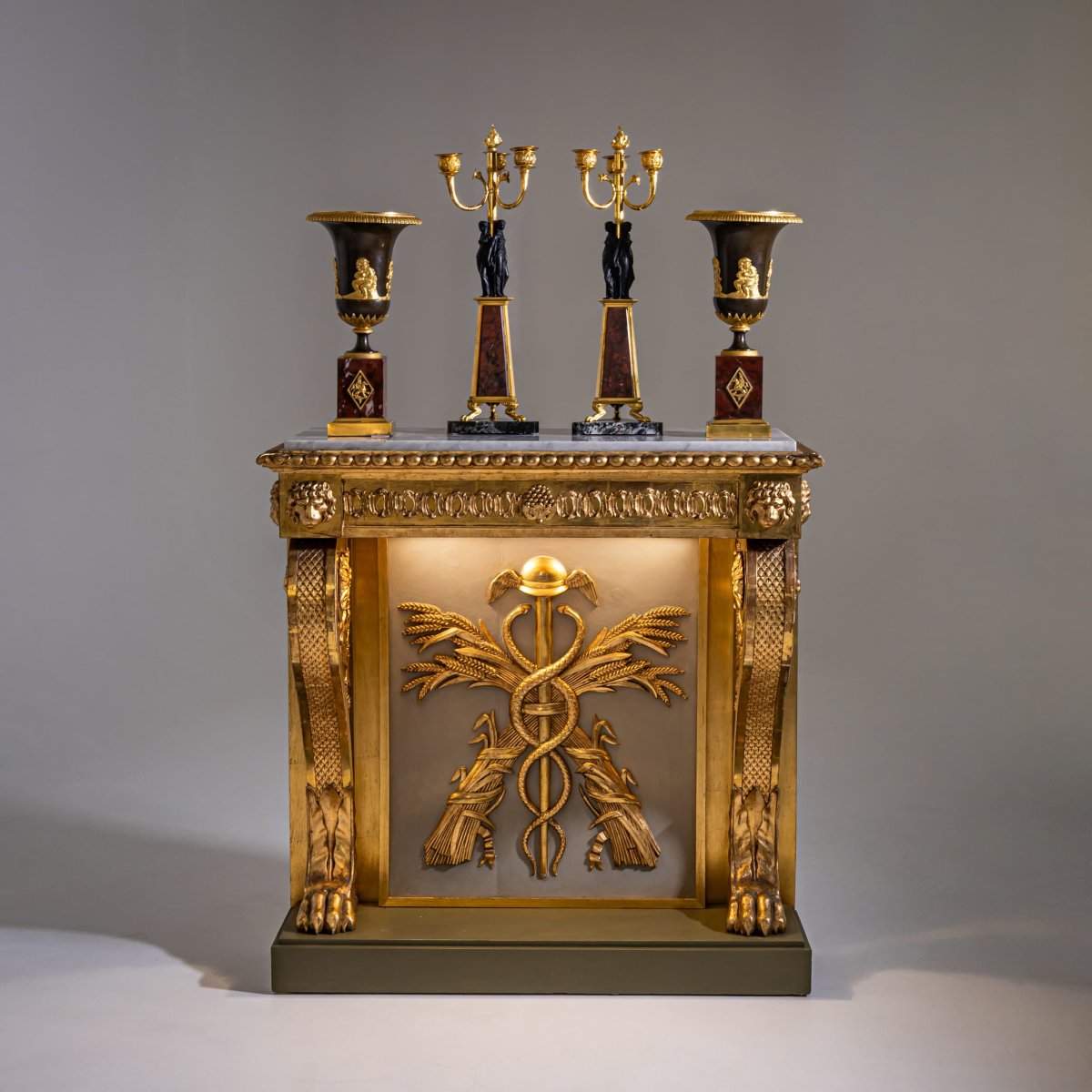 Console Empire de P. G. Bylander, Göteborg / Suède, première moitié du XIXe siècle-photo-4