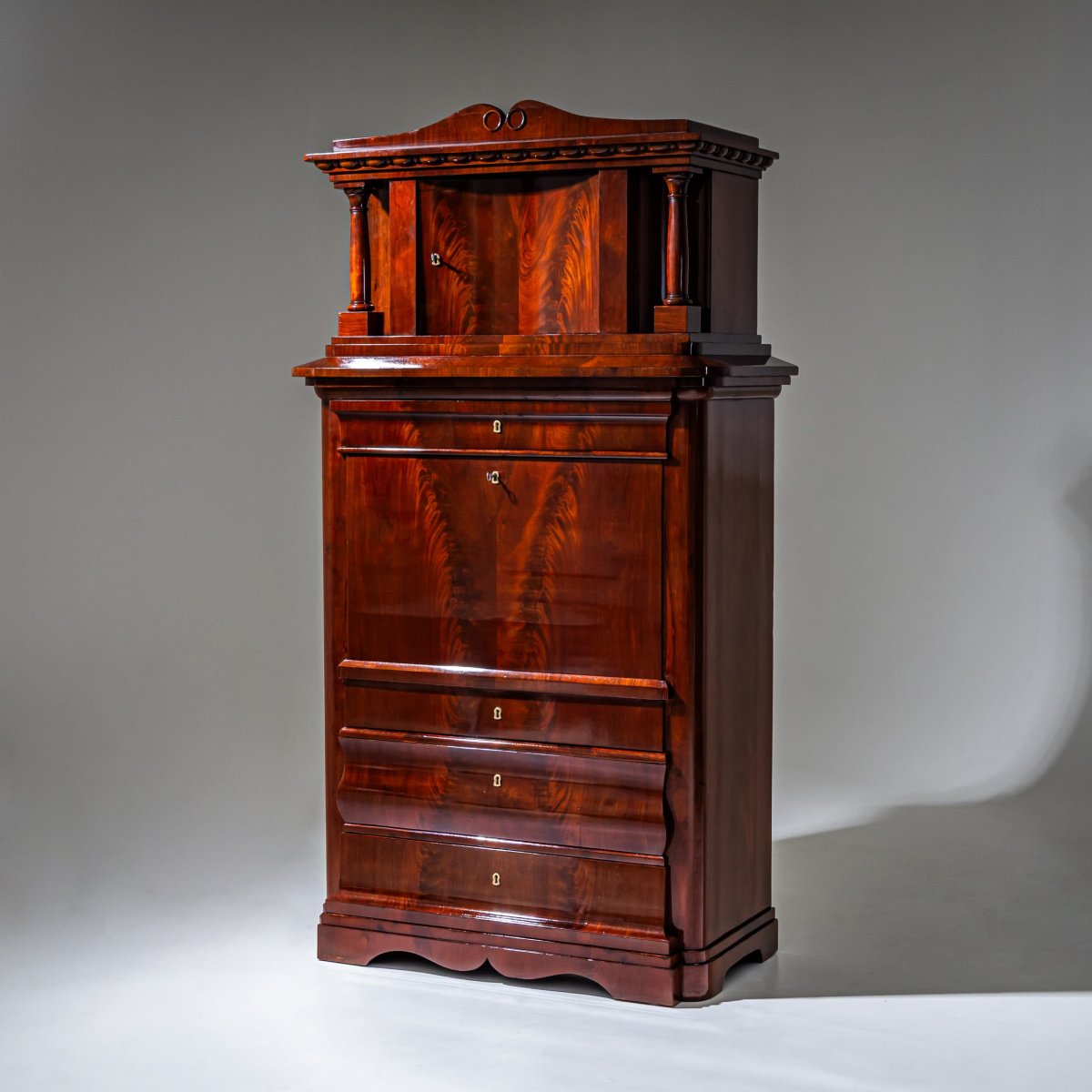 Secrétaire de style Biedermeier en acajou, vers 1830-photo-3