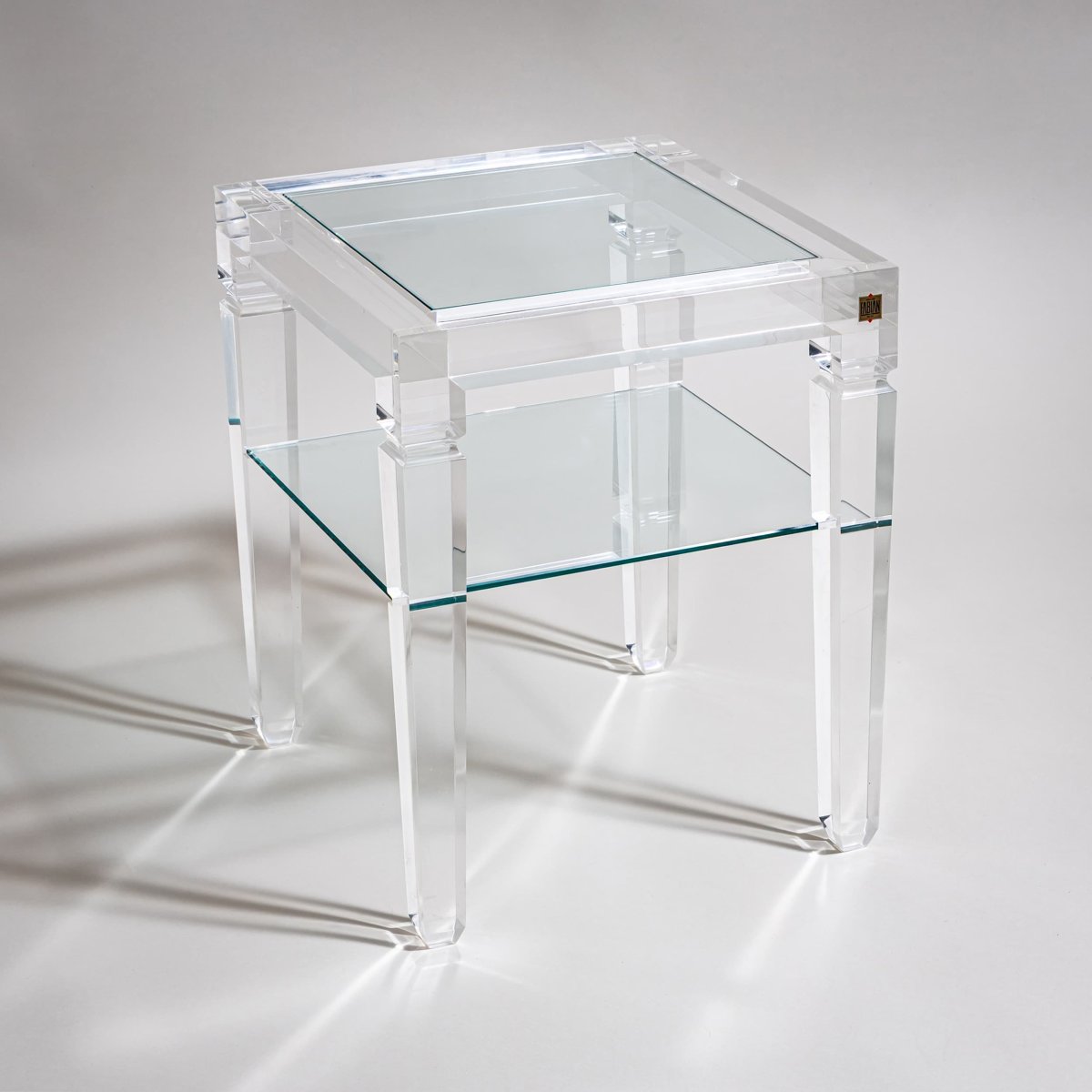 Paire de tables d'appoint en plexiglas signées Fabianart, Rome / Italie, fin du XXe siècle-photo-4