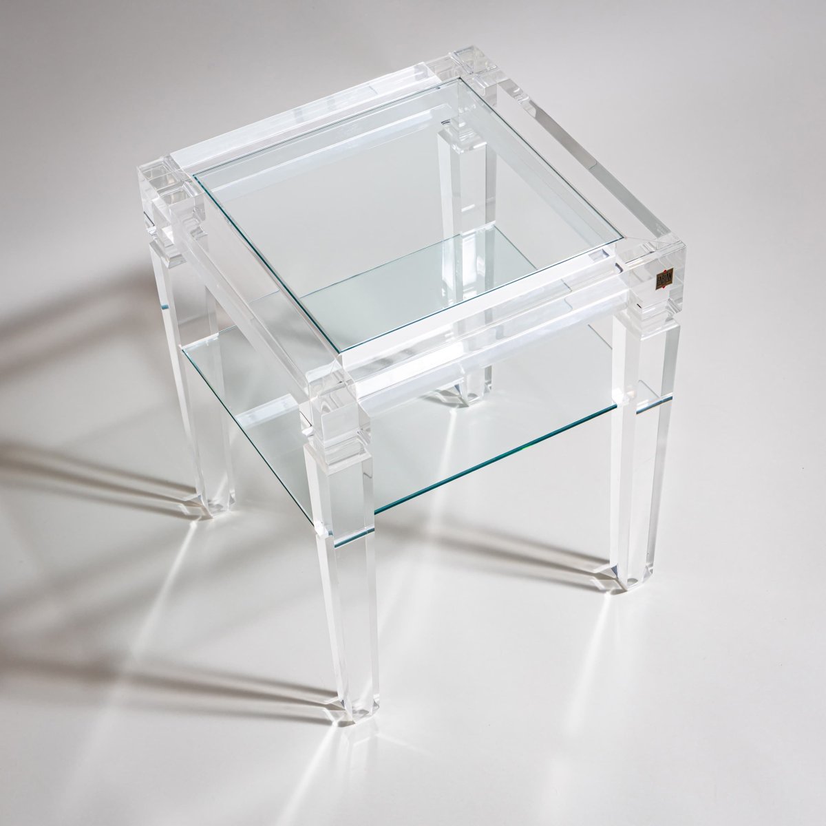 Paire de tables d'appoint en plexiglas signées Fabianart, Rome / Italie, fin du XXe siècle-photo-5
