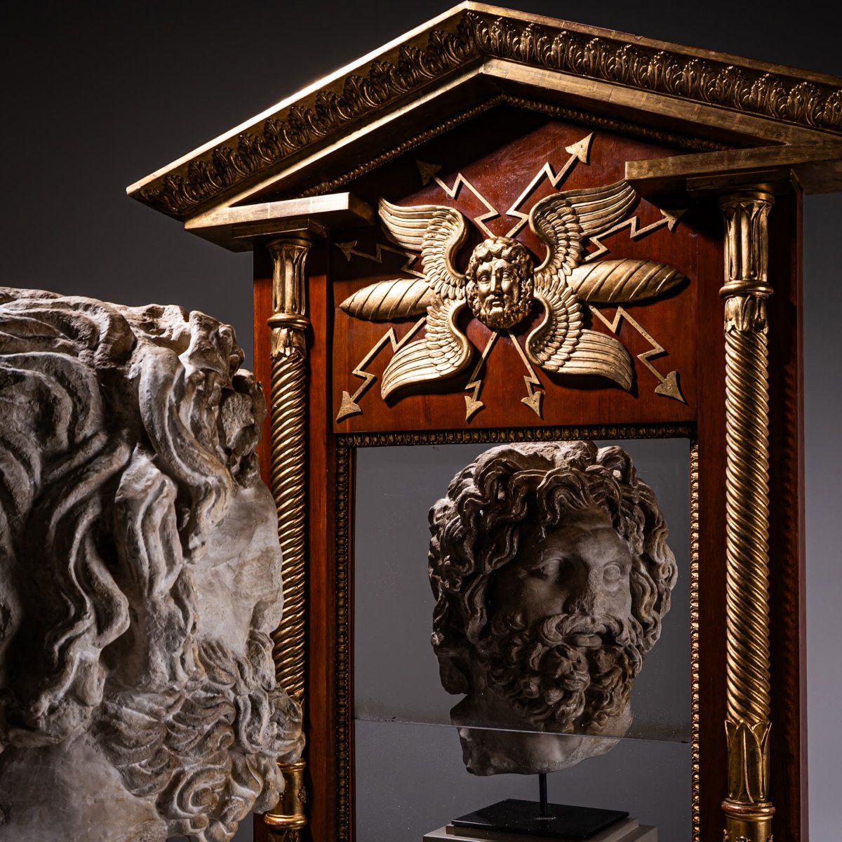 Miroir « Empire » de Johan Martin Berg, Göteborg / Suède, début du XIXe siècle-photo-5