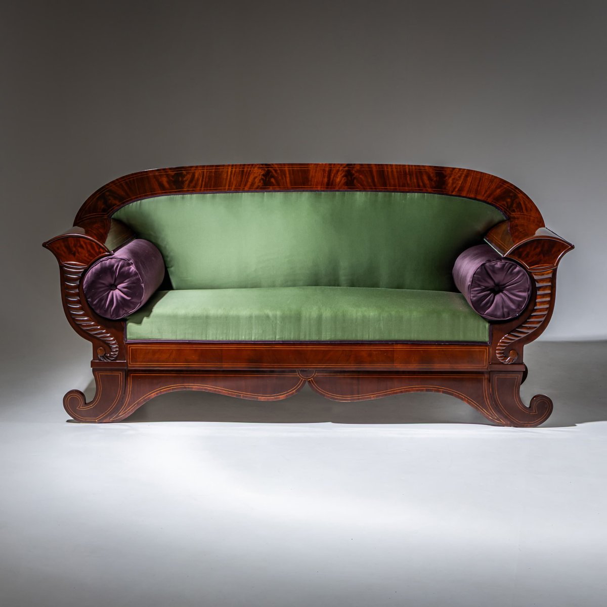 Biedermeier Mahogany Sofa, North Germany, Circa 1830-photo-2