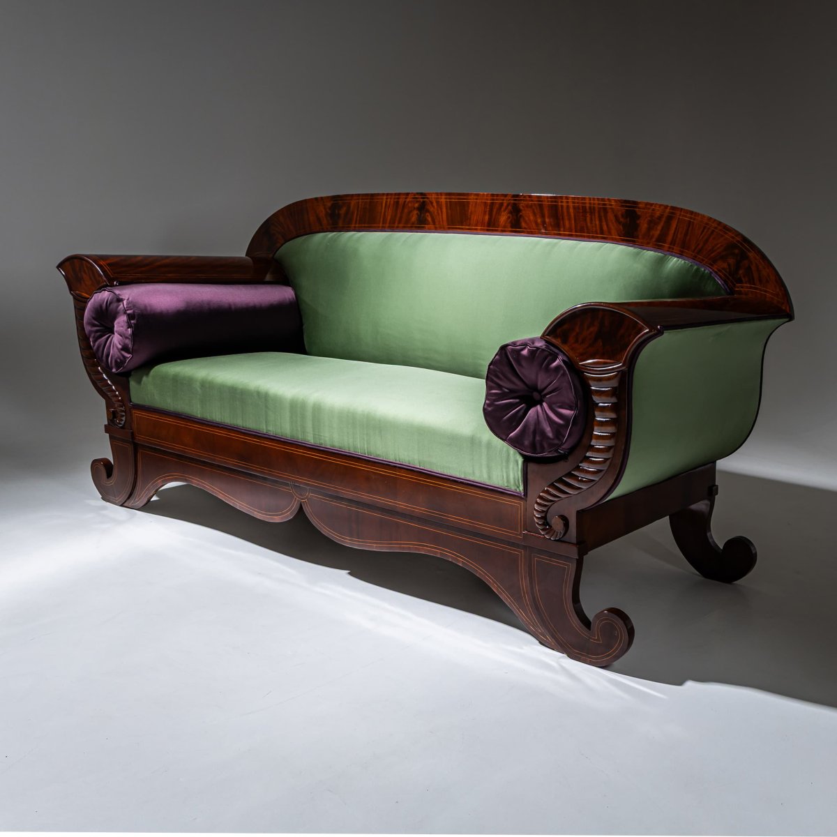 Biedermeier Mahogany Sofa, North Germany, Circa 1830-photo-3