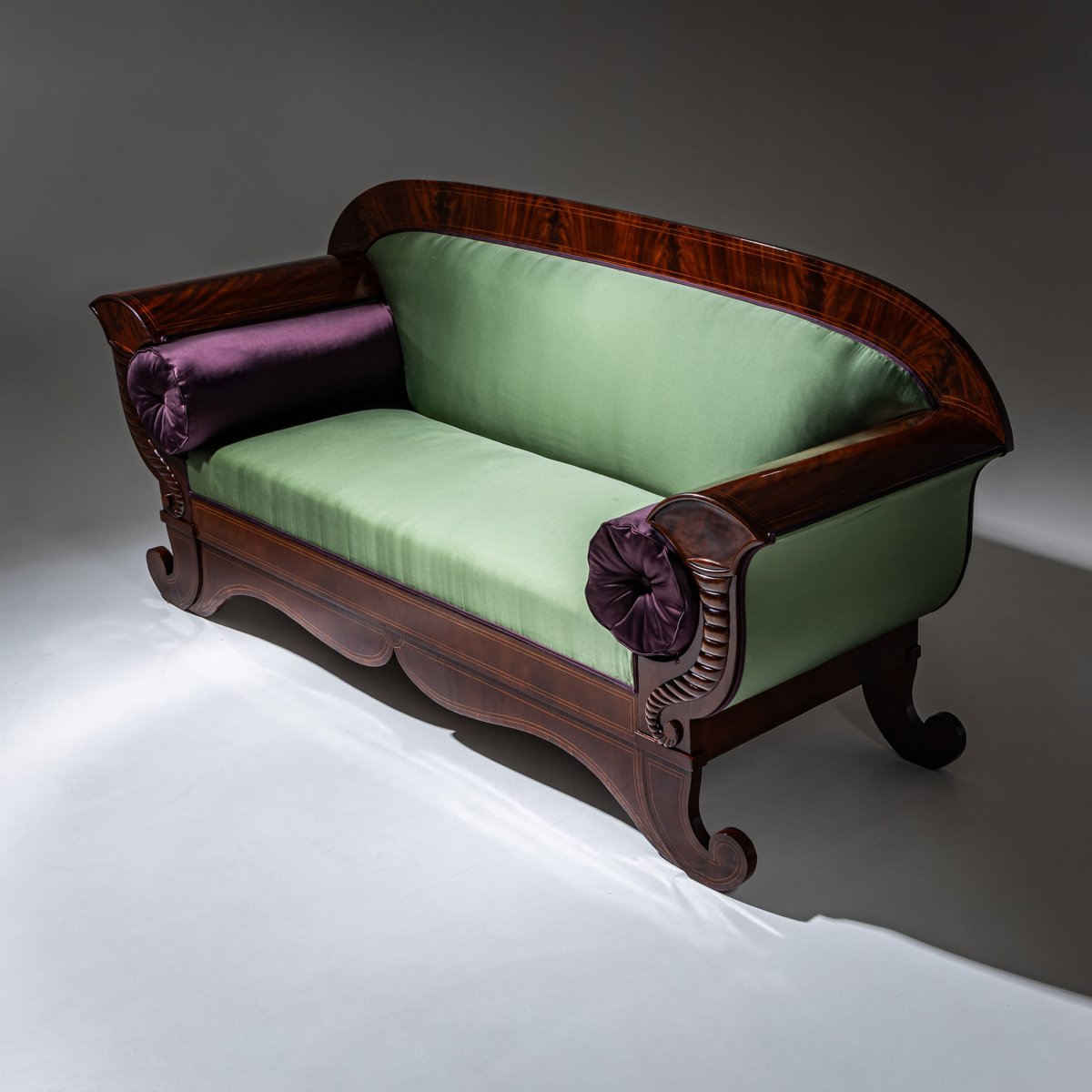Biedermeier Mahogany Sofa, North Germany, Circa 1830-photo-4