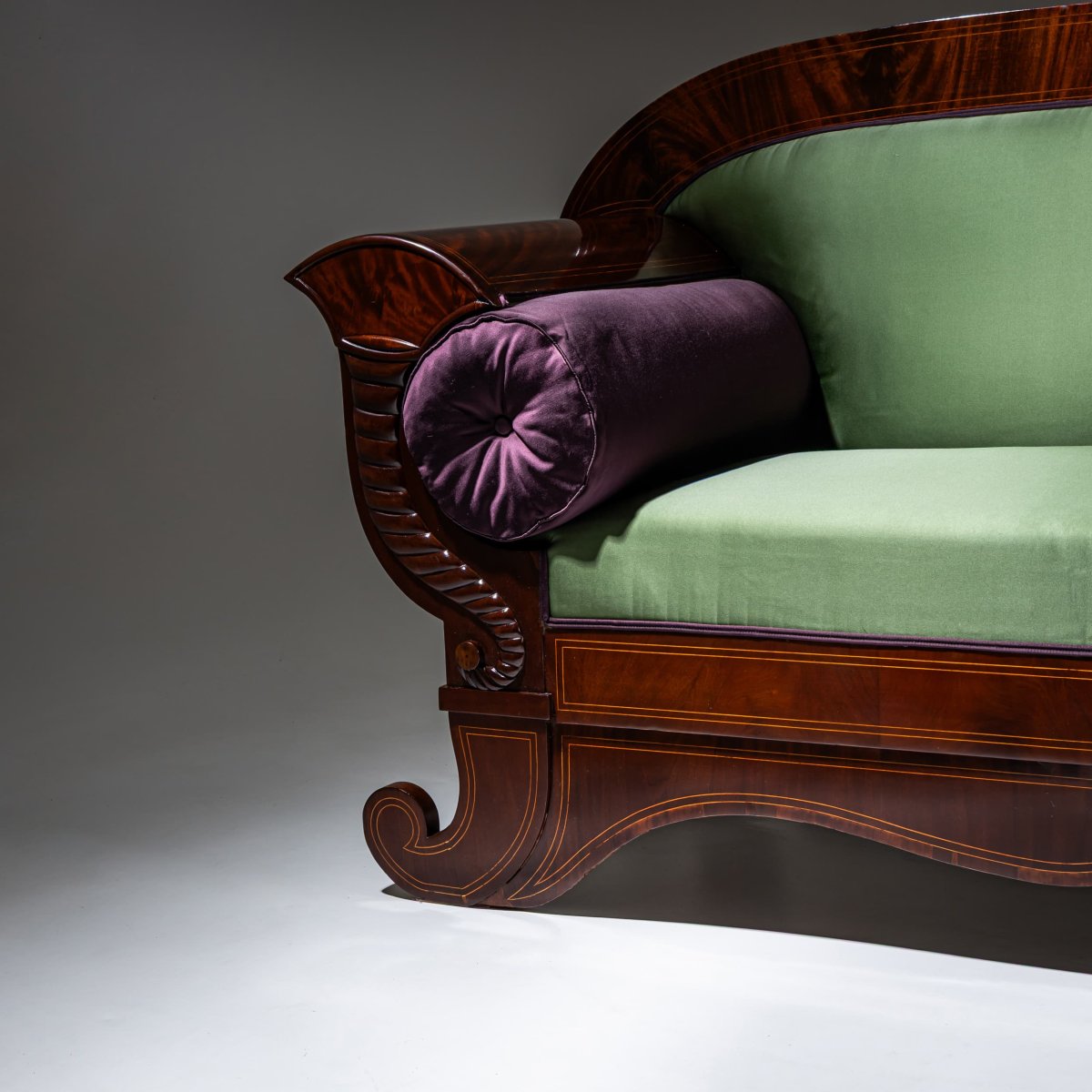 Biedermeier Mahogany Sofa, North Germany, Circa 1830-photo-4
