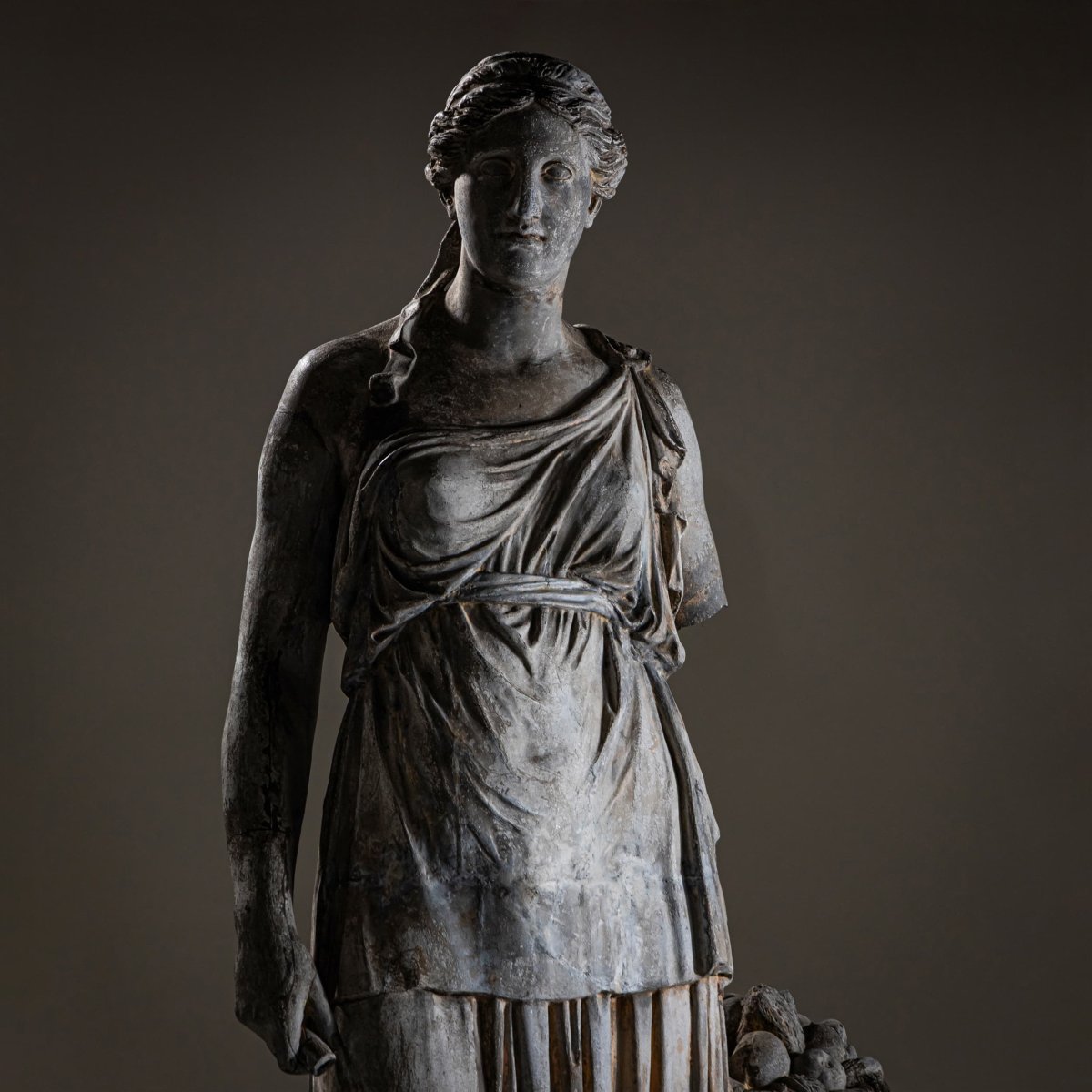 Hora de l'été, statue en zinc coulé, fin du XIXe siècle-photo-3