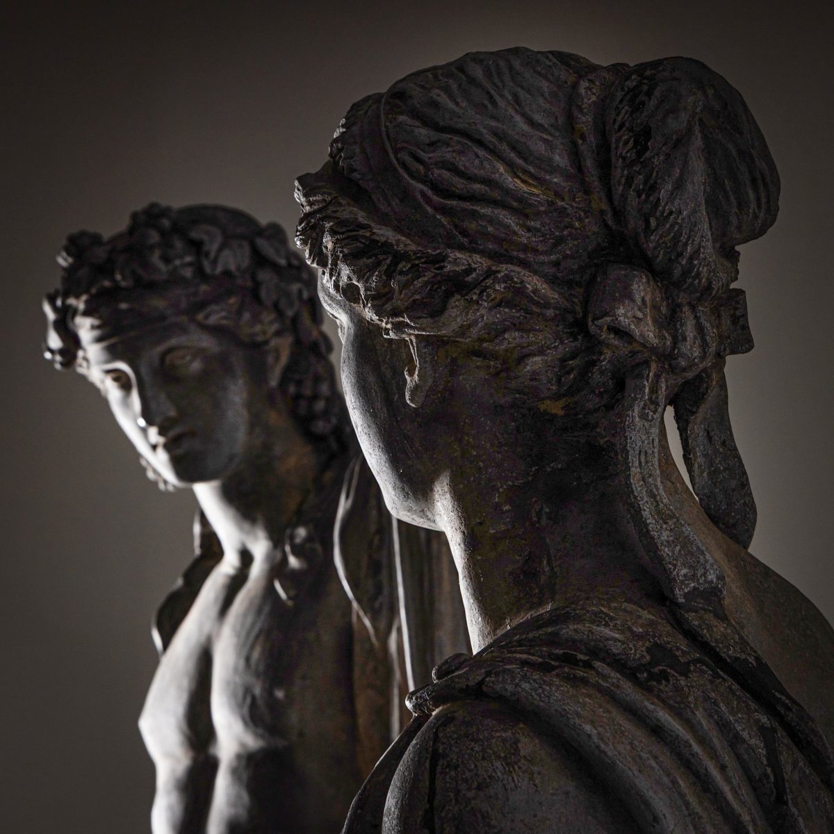 Hora de l'été, statue en zinc coulé, fin du XIXe siècle-photo-3
