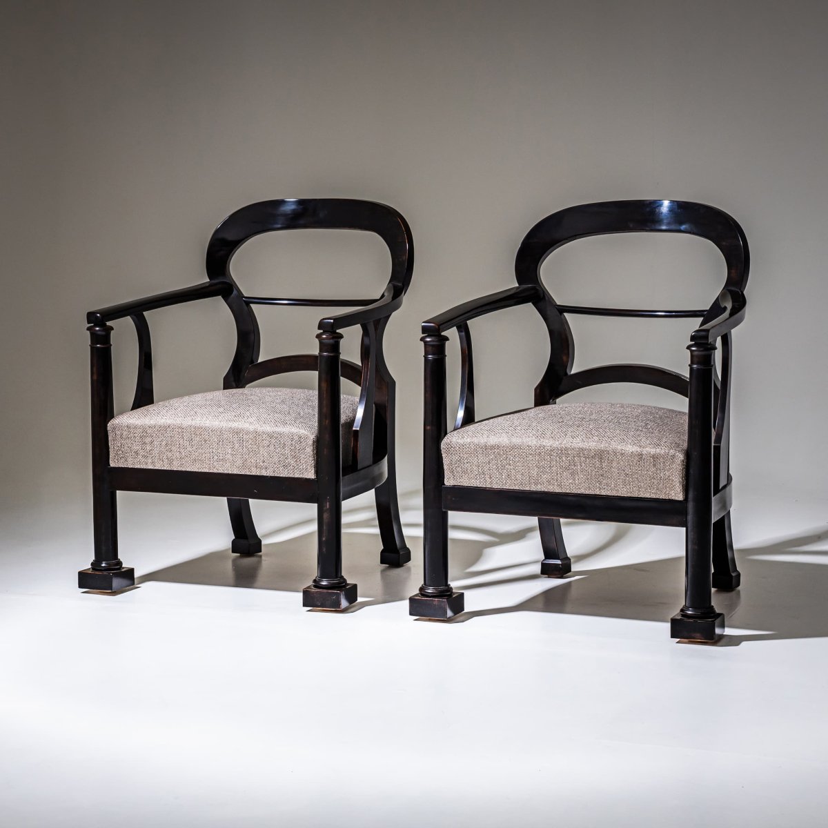 Pair Of Biedermeier Armchairs, Austria, Circa 1830-photo-2