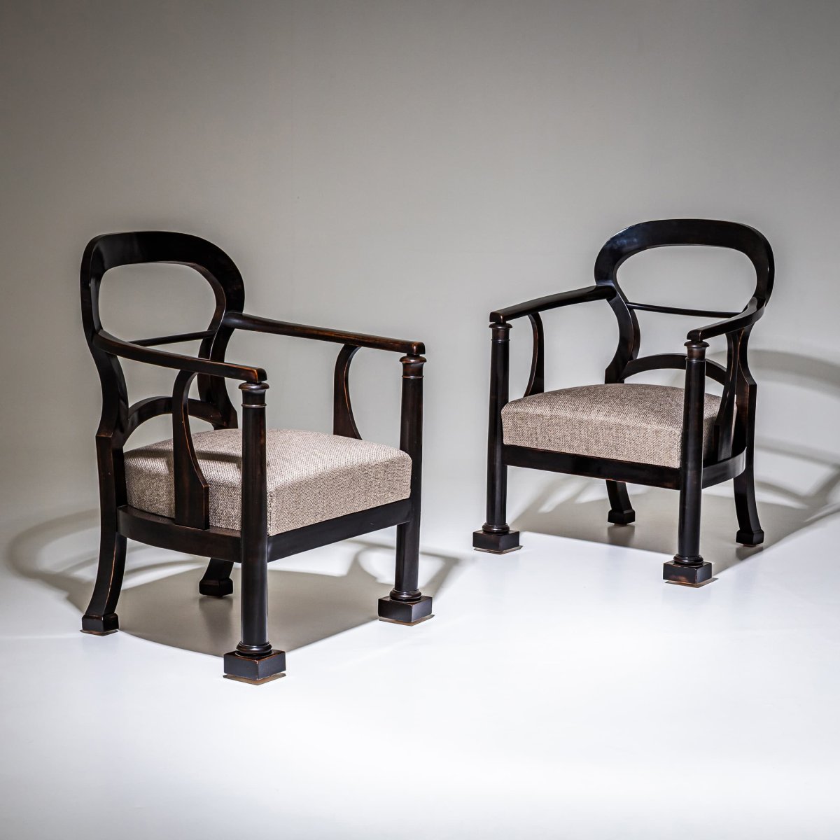 Pair Of Biedermeier Armchairs, Austria, Circa 1830-photo-3