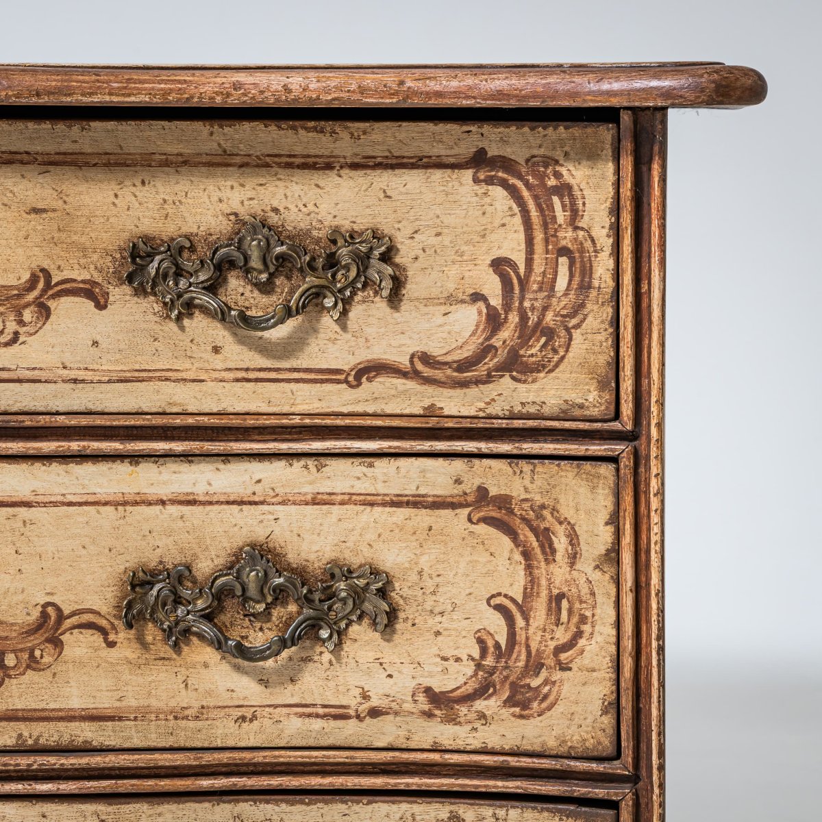 Commode baroque peinte à la main, XVIIIe siècle-photo-3