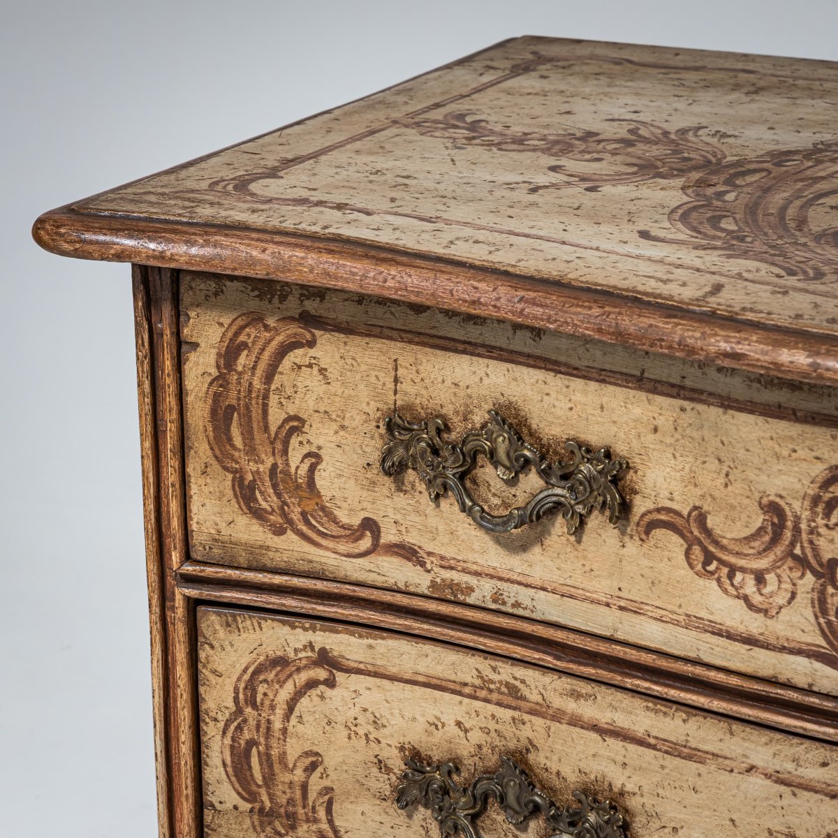 Commode baroque peinte à la main, XVIIIe siècle-photo-6