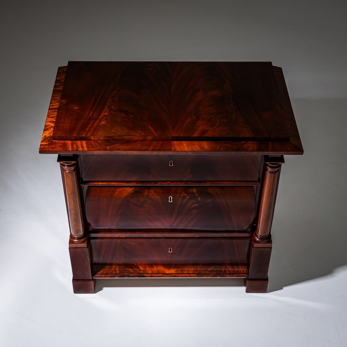 Biedermeier Mahogany Chest Of Drawers, Northern Germany, Circa 1820-photo-3
