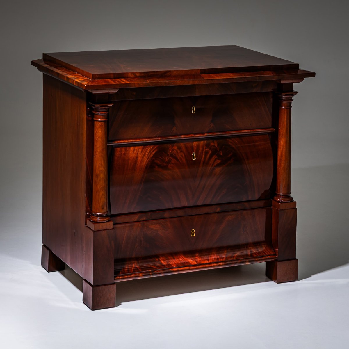 Biedermeier Mahogany Chest Of Drawers, Northern Germany, Circa 1820-photo-4