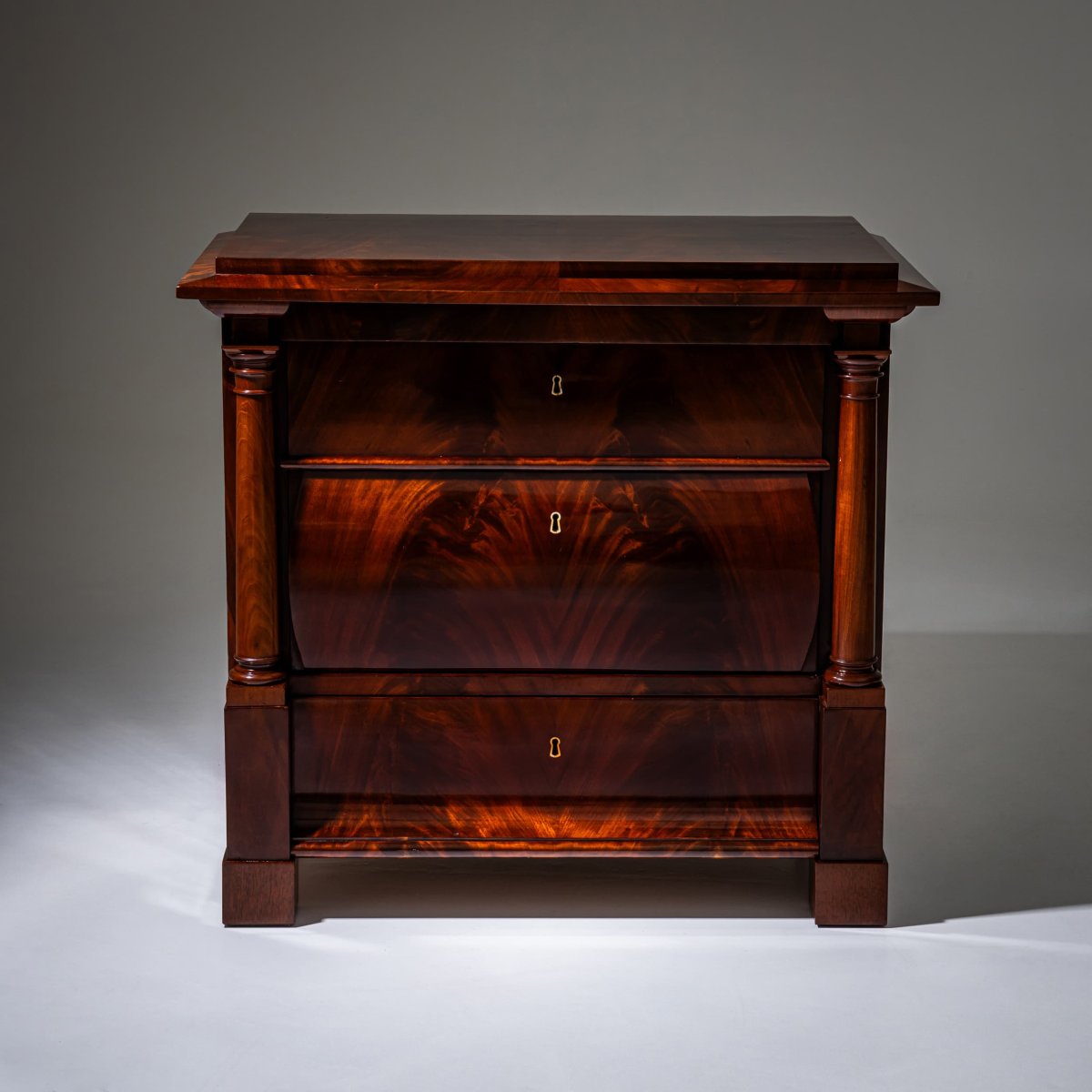 Biedermeier Mahogany Chest Of Drawers, Northern Germany, Circa 1820-photo-5