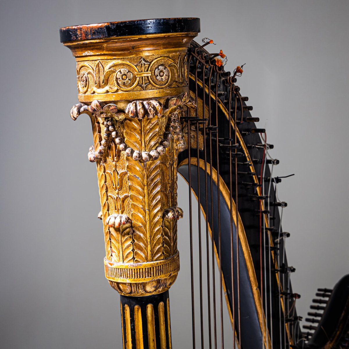 Pedal Harp With Figurative Decoration, Circa 1780-photo-4