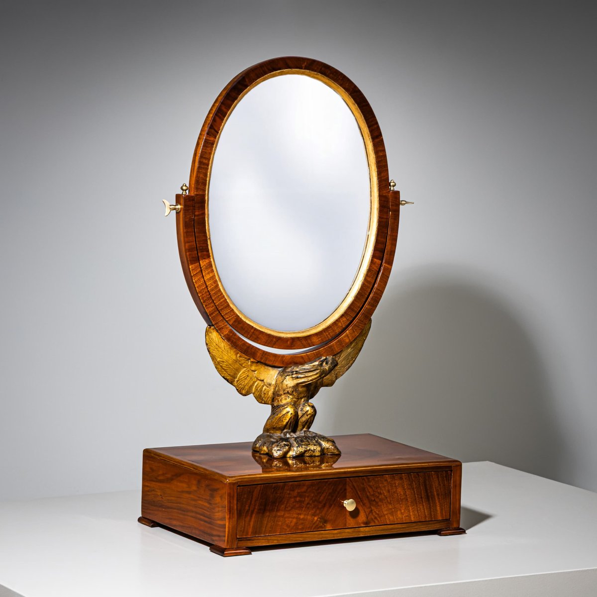 Biedermeier-style Table Mirror Decorated With An Eagle, Vienna, Early 19th Century-photo-2
