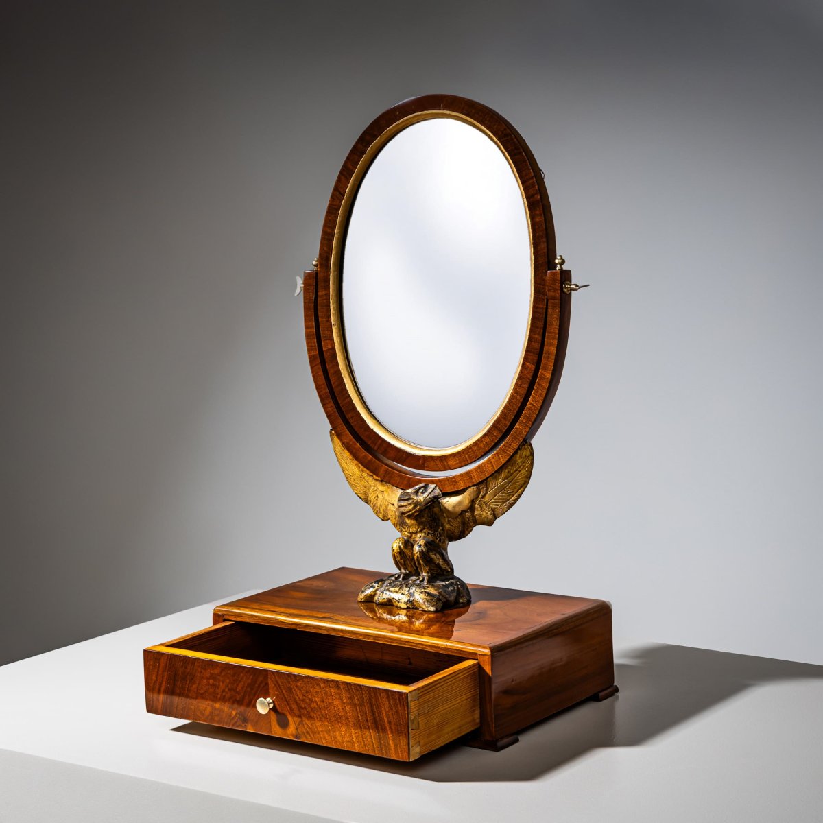 Biedermeier-style Table Mirror Decorated With An Eagle, Vienna, Early 19th Century-photo-4