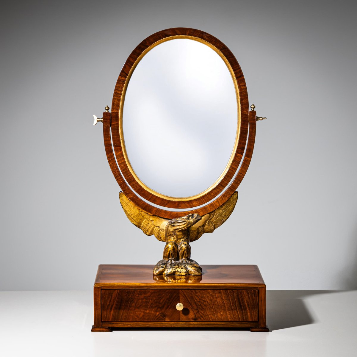 Biedermeier-style Table Mirror Decorated With An Eagle, Vienna, Early 19th Century