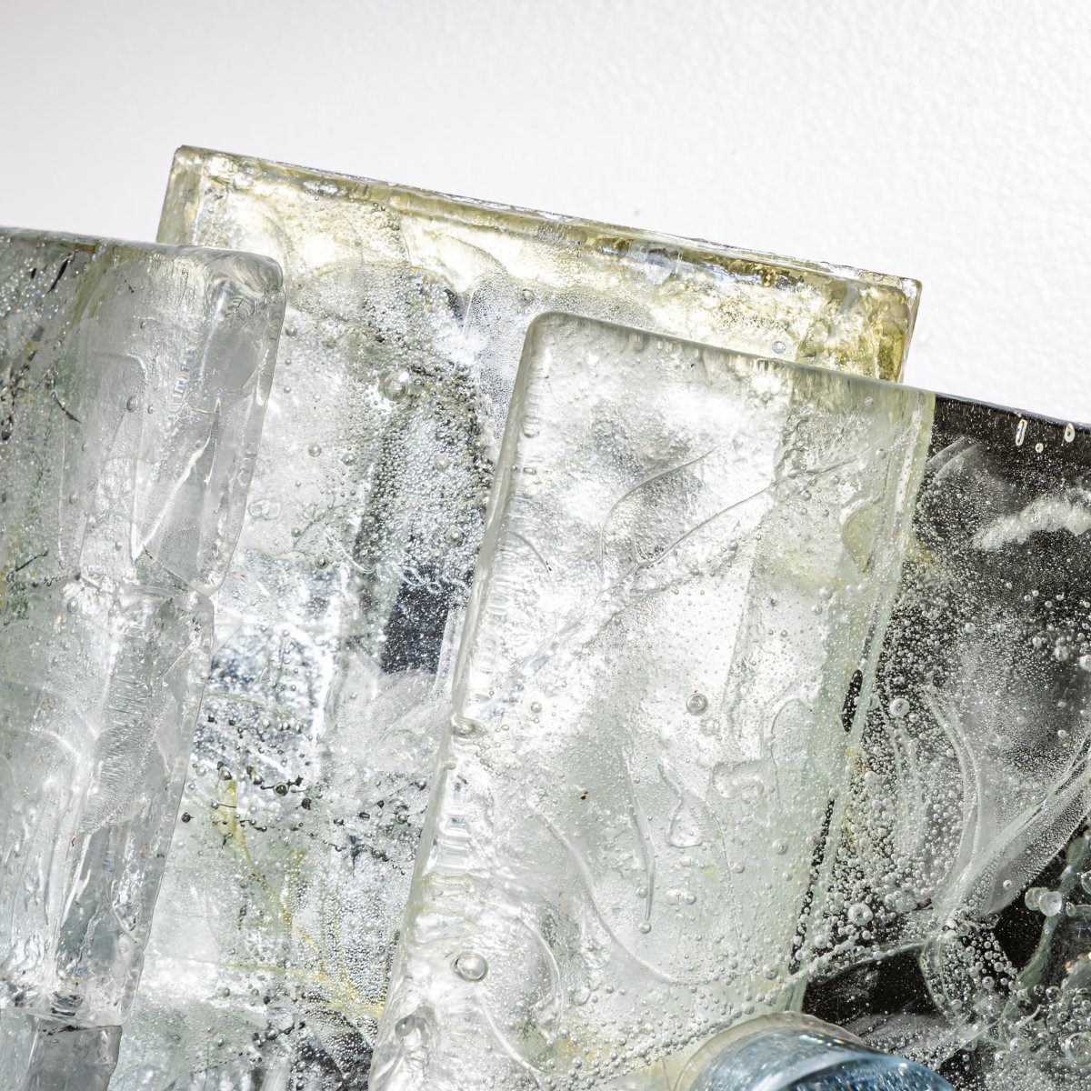 Pair Of Glass Wall Sconces, Probably From Italy, Mid-20th Century-photo-3