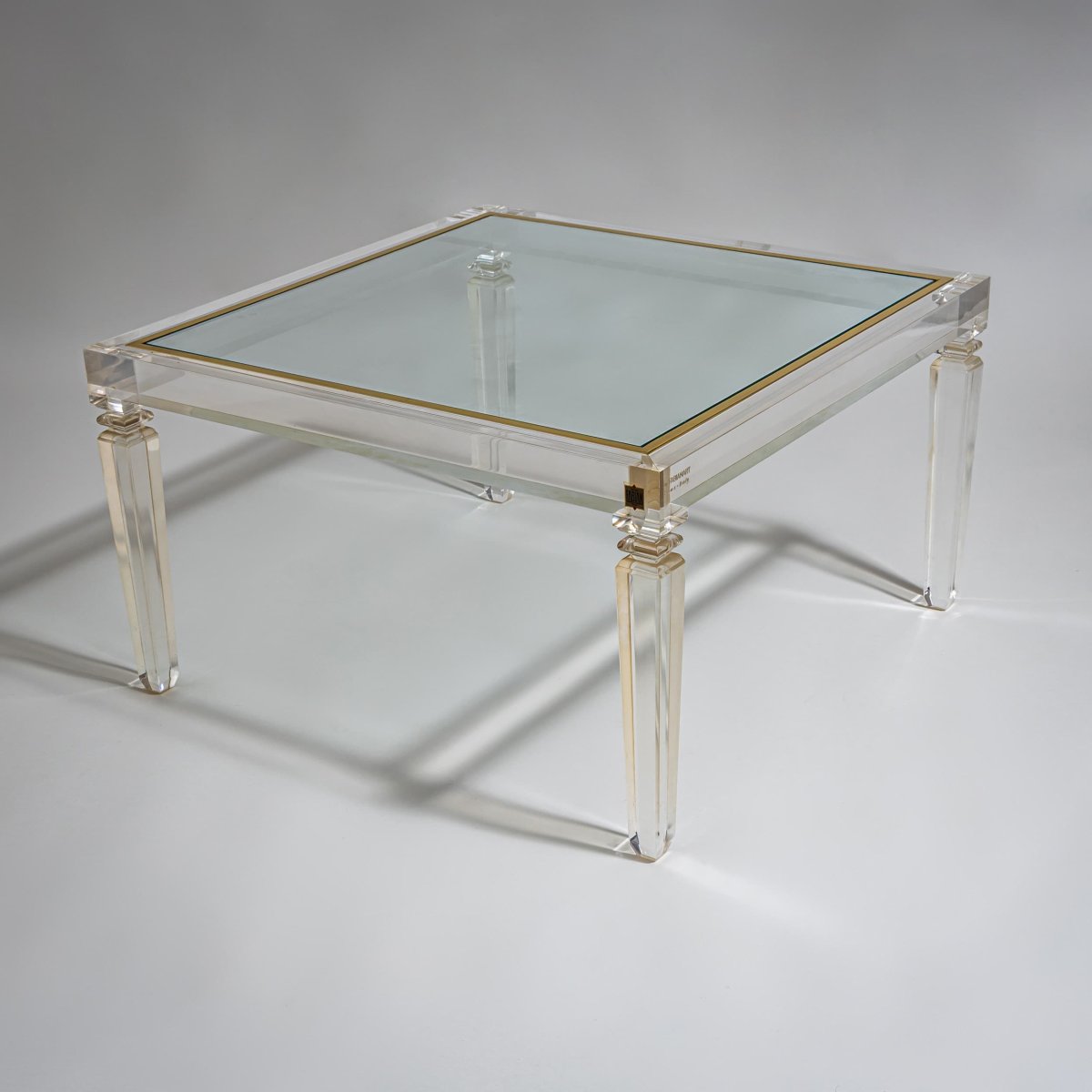 Pair Of Square Plexiglass Coffee Tables, Designed By Fabianart, Rome, Italy, Late 20th Century-photo-2
