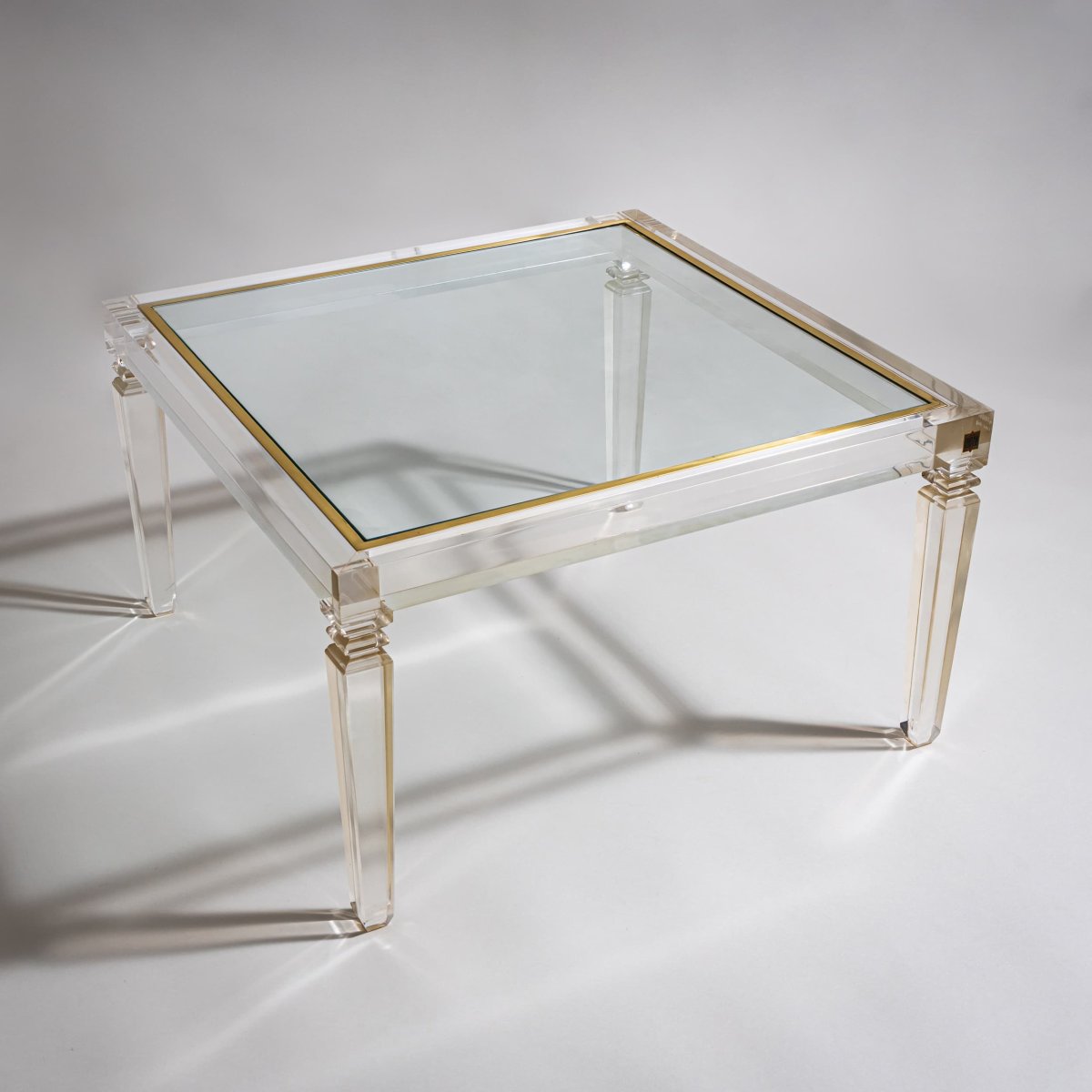 Pair Of Square Plexiglass Coffee Tables, Designed By Fabianart, Rome, Italy, Late 20th Century-photo-4