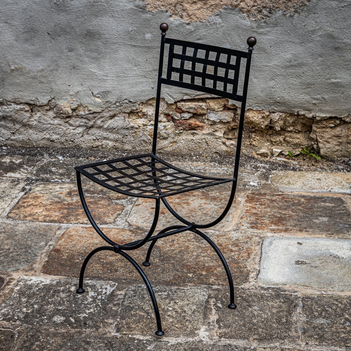 Ensemble de mobilier de jardin en fer, probablement de la fin du XXe siècle-photo-1