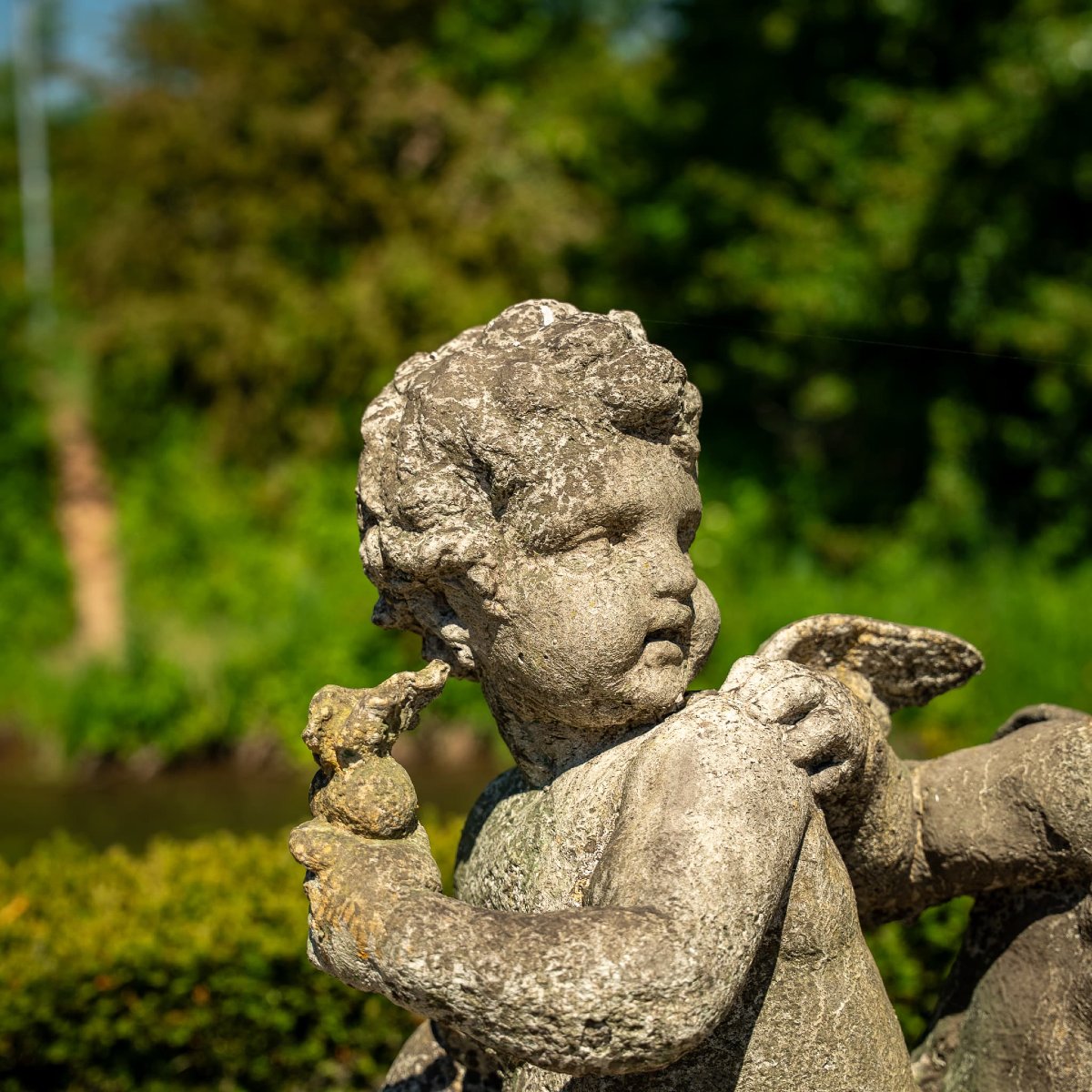 “playing Putti,” Stone Cast, Probably Late 20th Century-photo-4