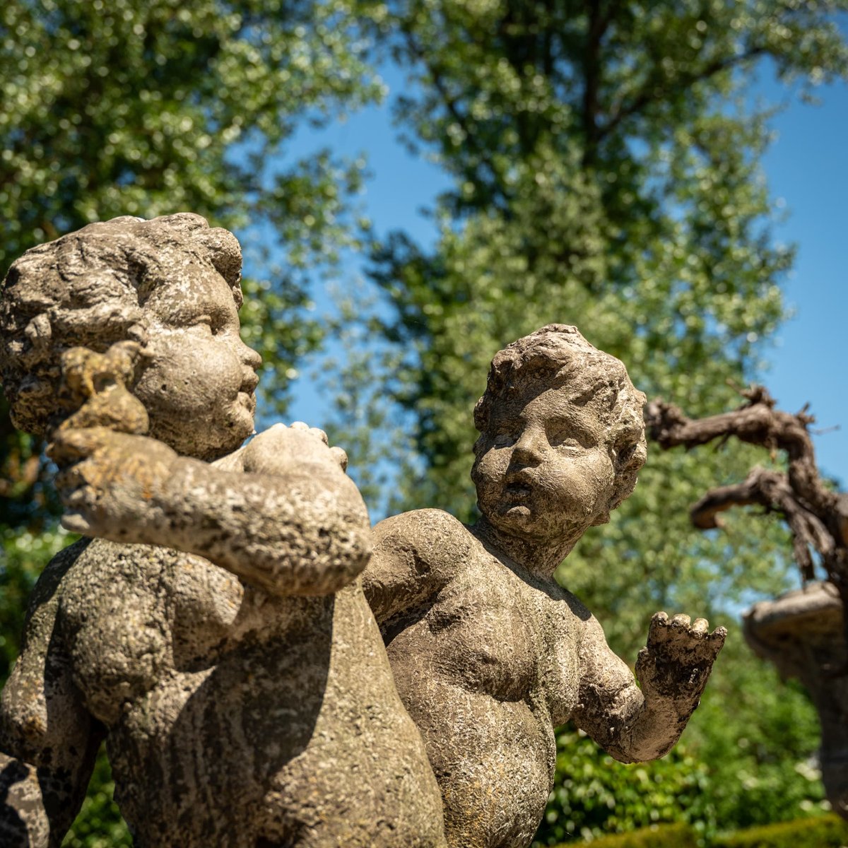 “playing Putti,” Stone Cast, Probably Late 20th Century-photo-5