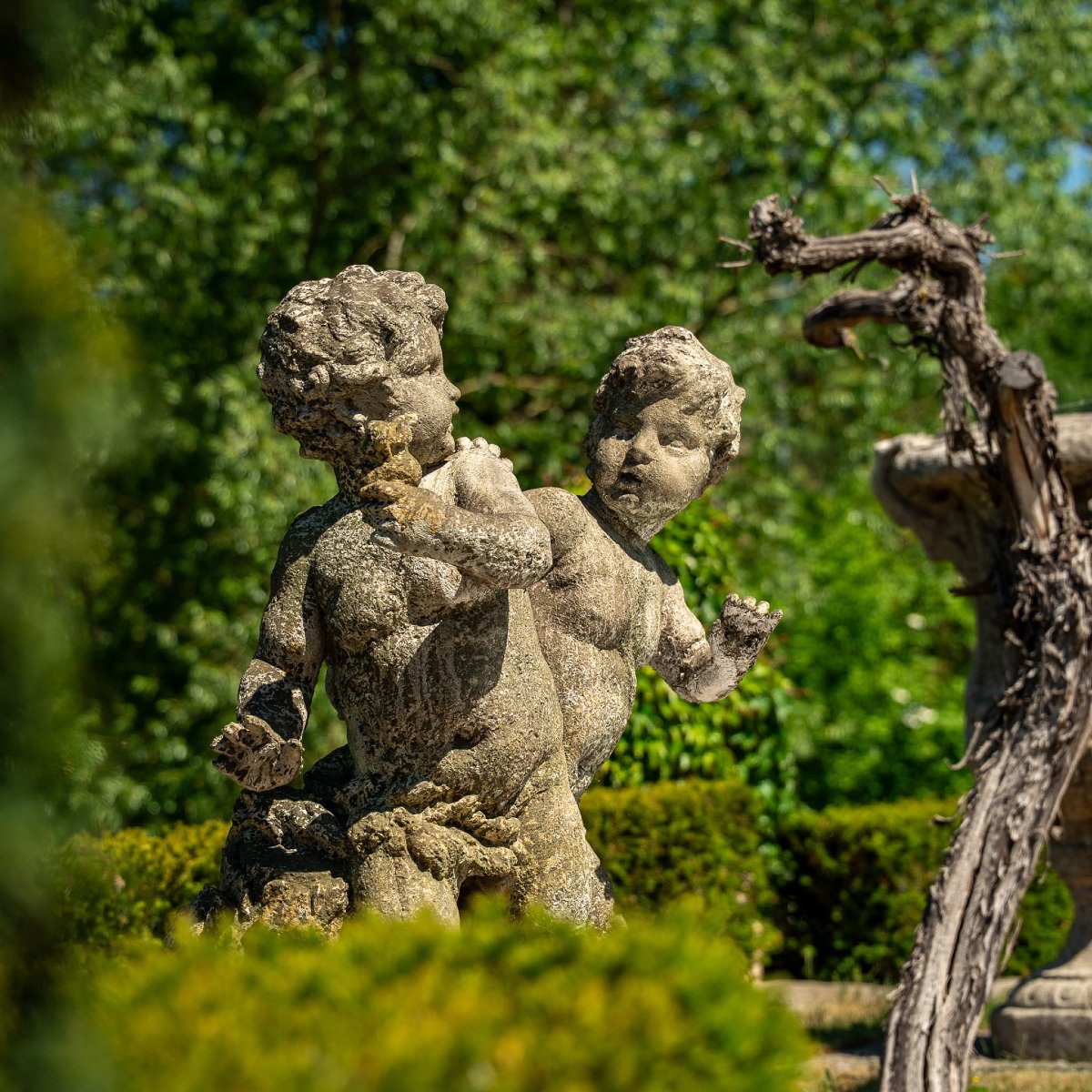 “playing Putti,” Stone Cast, Probably Late 20th Century-photo-7
