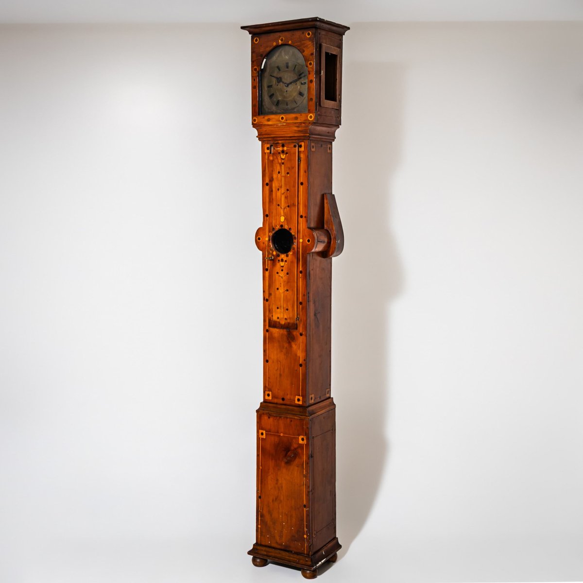 Horloge de parquet marquetée, XVIIIe siècle-photo-3