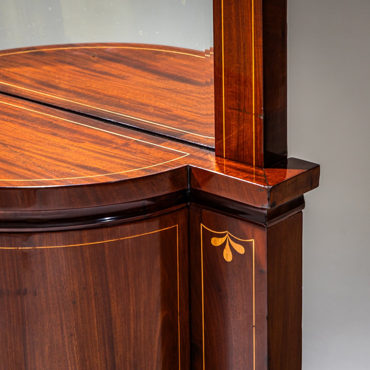 Biedermeier-style Mahogany Hall Mirror With Console, Northern Germany, Circa 1830-photo-2