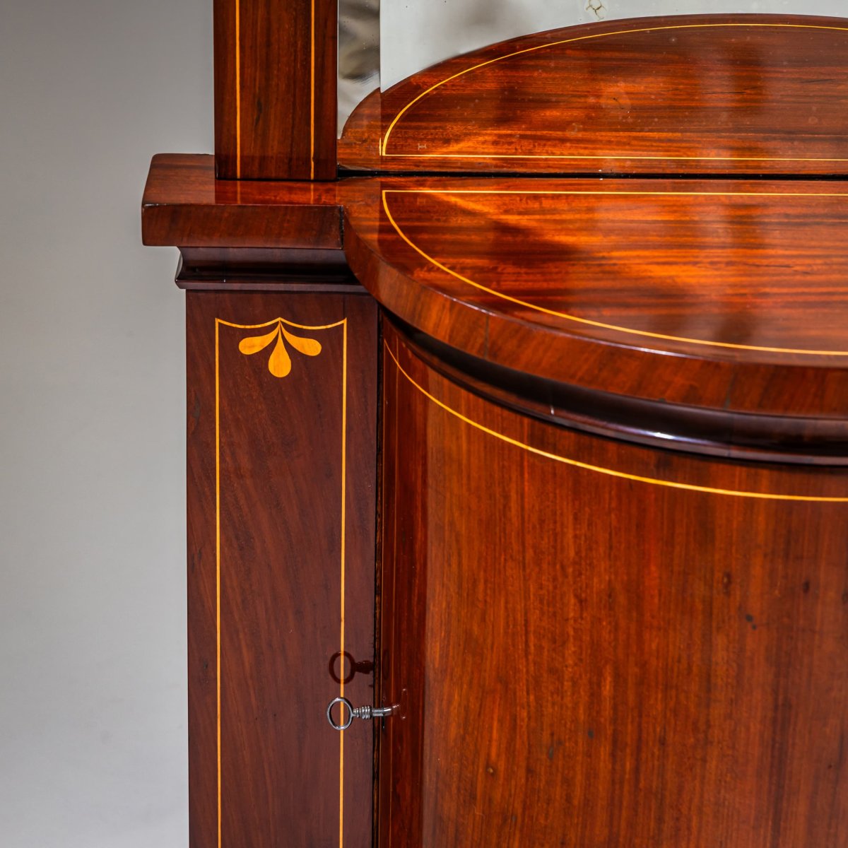 Biedermeier-style Mahogany Hall Mirror With Console, Northern Germany, Circa 1830-photo-3