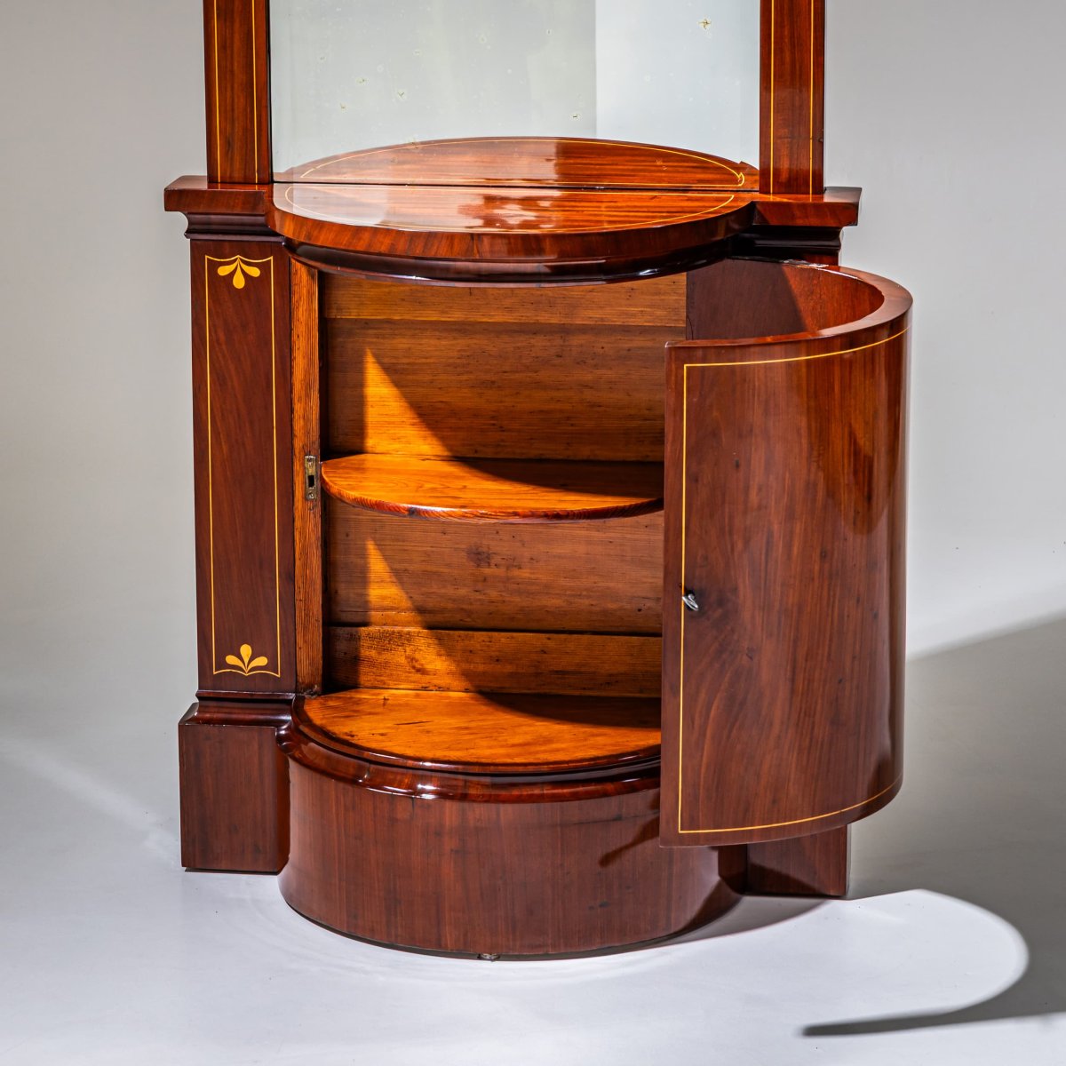 Biedermeier-style Mahogany Hall Mirror With Console, Northern Germany, Circa 1830-photo-3