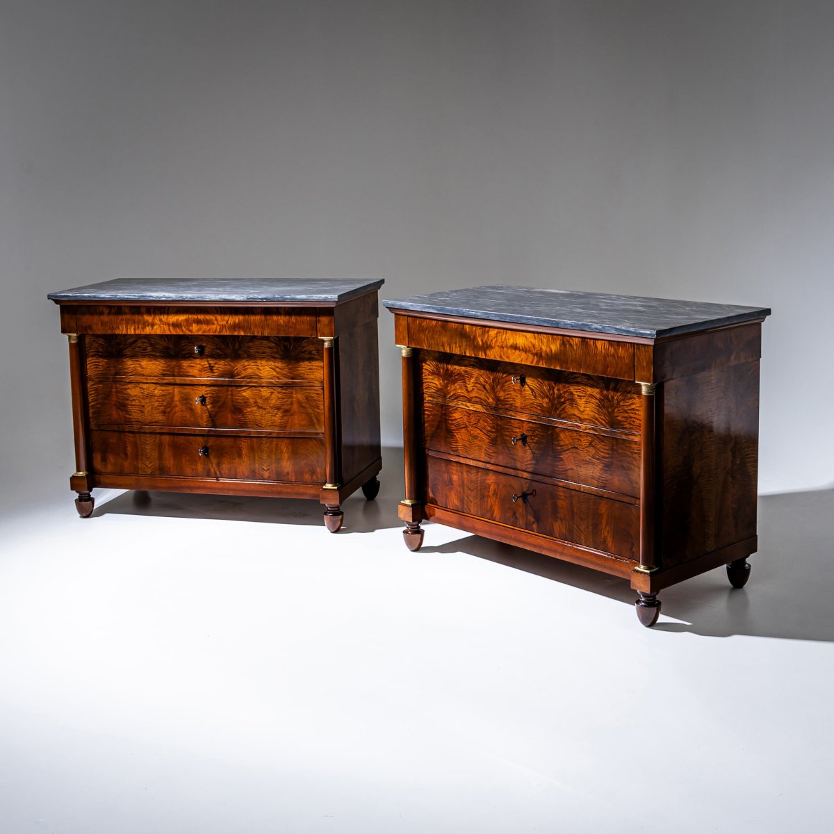 Pair Of Chests Of Drawers With Marble Tops, Italy, Circa 1820-photo-6