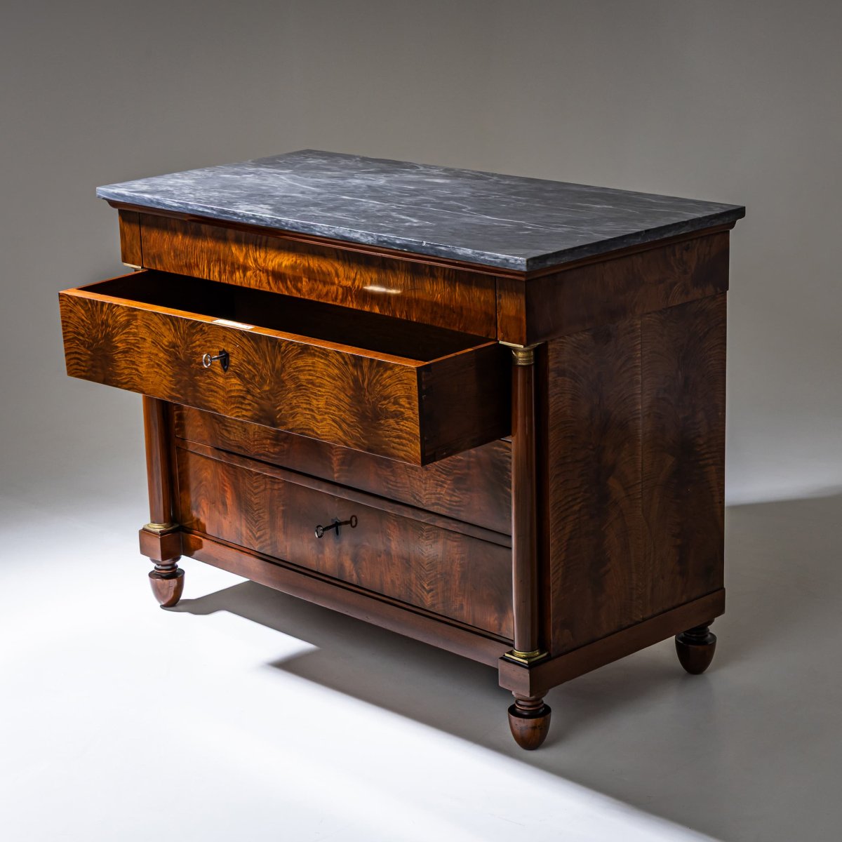 Pair Of Chests Of Drawers With Marble Tops, Italy, Circa 1820-photo-8