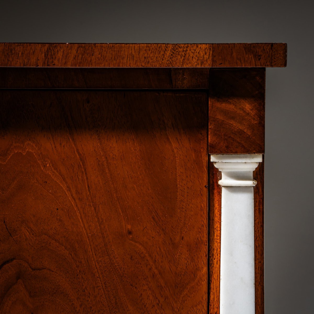 Early Biedermeier Chest Of Drawers With Marble Pilasters, Probably Berlin, Circa 1800-photo-1