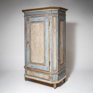 Light Blue Louis XVI Wardrobe, Late 18th Century