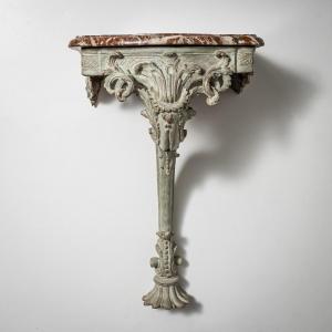 Wall Console With Red Marble Top, Probably France, Second Half Of The 18th Century