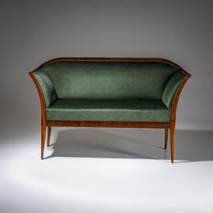 Banc Biedermeier en noyer, vers 1820