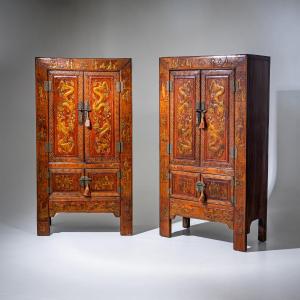 Paire de commodes chinoises, fin du XXe siècle