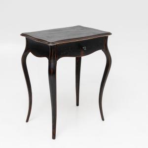 Black Baroque Side Table, Late 19th Century