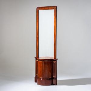 Biedermeier-style Mahogany Hall Mirror With Console, Northern Germany, Circa 1830