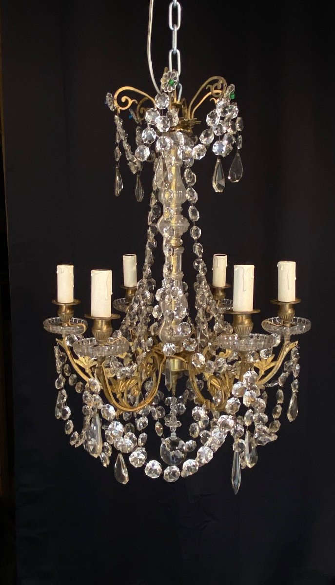 Lustre Composé De Chaînes D’octogones, XIXe -photo-4