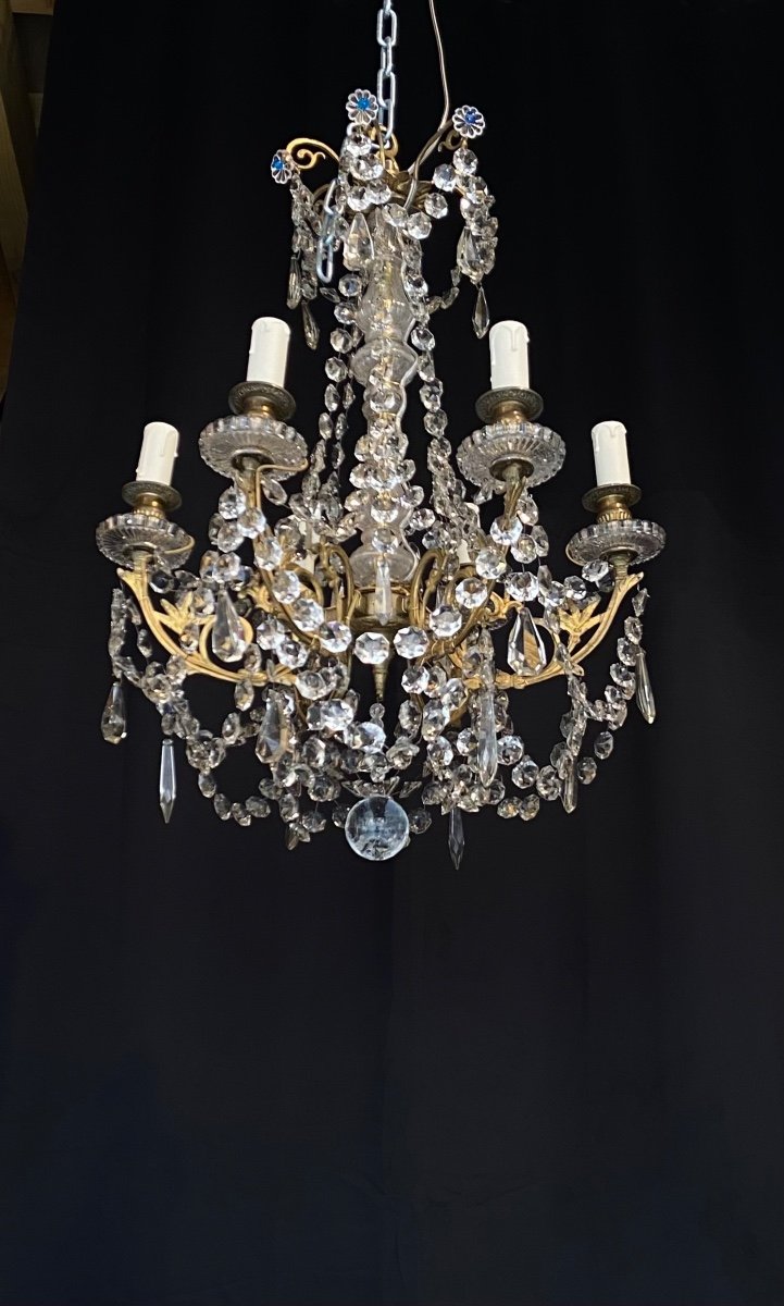 Lustre Composé De Chaînes D’octogones, XIXe 