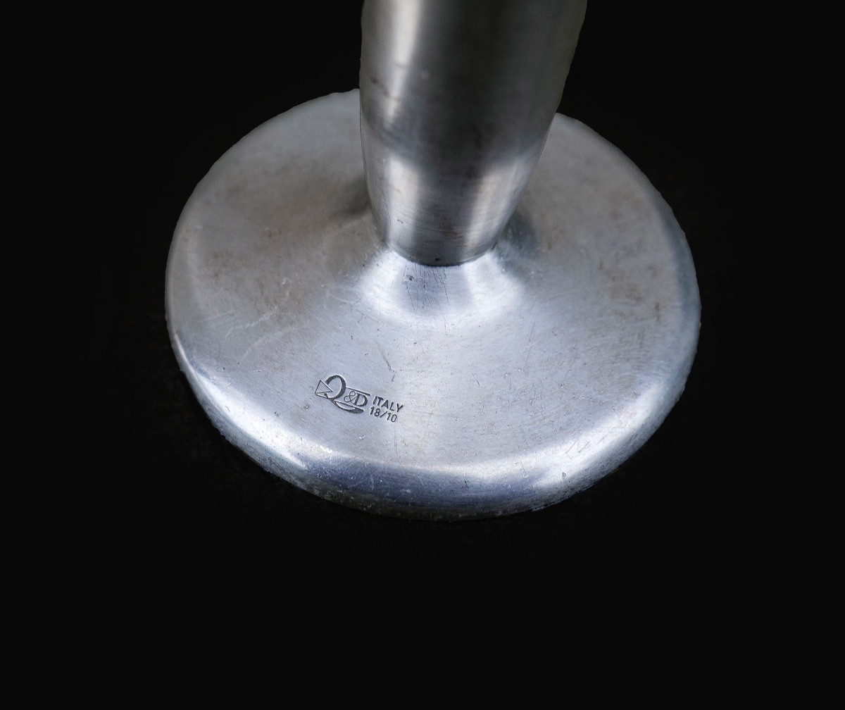 Silvered Brass Candlesticks, 20th Century-photo-2