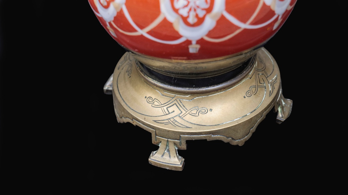 Lampe en porcelaine, XIXème-photo-2