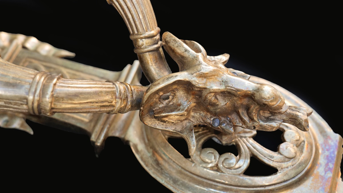 Paire d'appliques en bronze, XIXème-photo-1