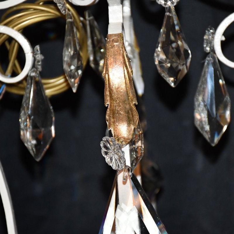 LUSTRE FER PATINE BLANC-photo-4
