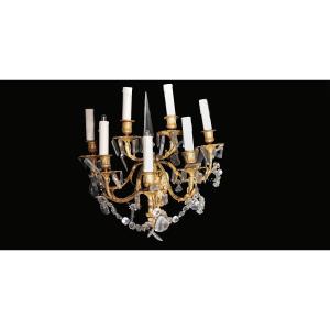 Large Pair Of Bronze Sconces