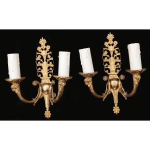 Pair Of Sconces, 19th Century